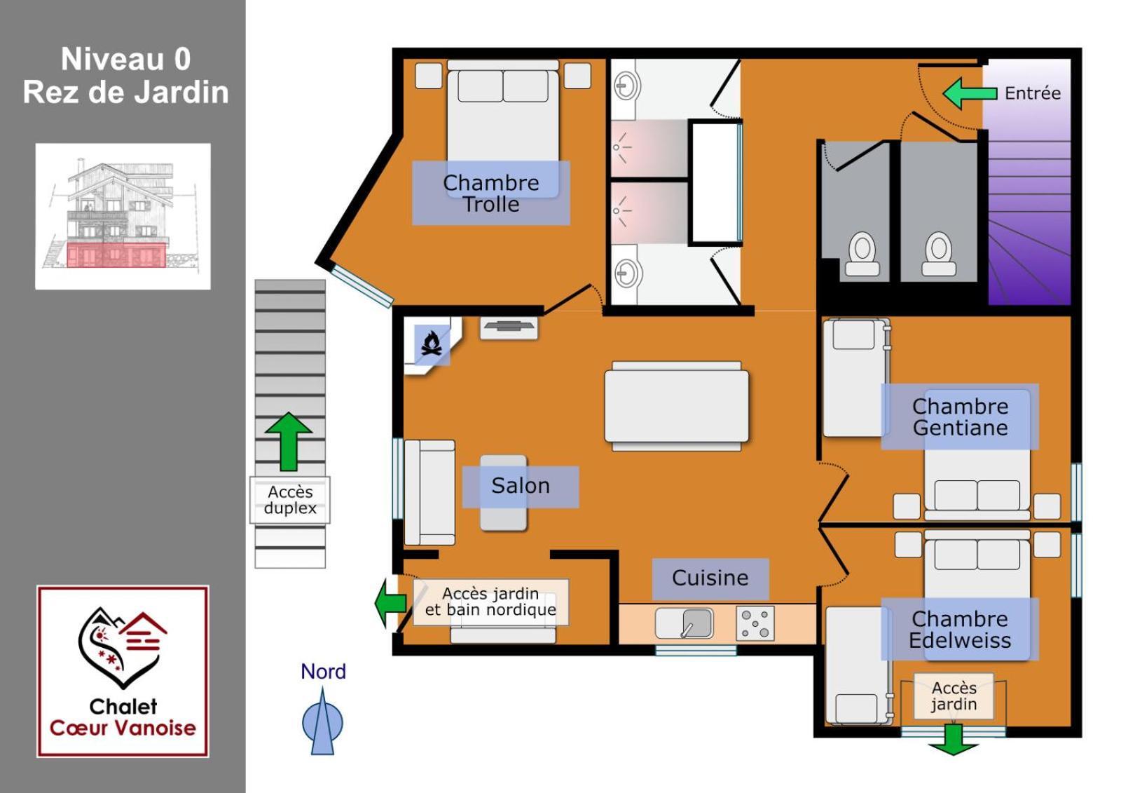 Chalet Des Trappeurs Coeur Vanoise 15 Persons 拉普拉涅 外观 照片
